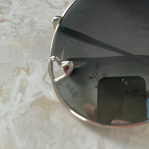 Chloe CH0028S Pilot Aviator Sunglasses Heart Detail Gold Frame Green Gradient - Picture 3 of 12